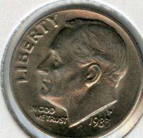 Etats-Unis USA 10 Cents Dime 1985 P KM 195a - 1946-...: Roosevelt