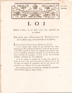 DECRET DE L ASSEMBLEE NATIONALE DU 10 AOUT 1792 N° 2021 - Décrets & Lois