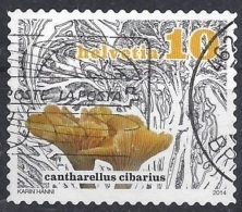 SWITZERLAND 2014 Flora – Mushrooms; Chantarelle (Cantharellus Cibarius) Postally Used MICHEL # 2338 - Usados