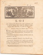 LOI QUI ORDONNE LES PAYEURS DE RENTES ACQUITTERONT LES RENTES DE 1790 AU PROFIT DES PAUVRES N° 56 - Décrets & Lois