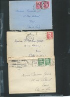Lot De 10 Lettres Affranchies Avec Type Gandon ( Certaines Avec Leur Correspondance ) Phi211 - 1945-54 Marianne Of Gandon