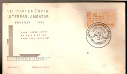 Brazil ** & FDC  I Interparliamentary Conference, Brasilia, Rio De Janeiro, 1962 (721) - FDC