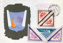 1952  CARTOLINA CON ANNULLO SAN MARINO - Storia Postale
