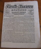 La Famille Alsacienne N°26 Donnerstag Den 20 Mai 1926 16 Pages 24 X 31 Cm  Bilingue BE - Hobbies & Collections