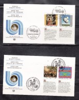 UNITED NATIONS 1993 - WIEN & GENEVE - HUMAN RIGTHS - 2 FDC - Gemeinschaftsausgaben New York/Genf/Wien