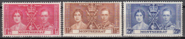 MONTSERRAT    SCOTT NO.  89-91     MINT HINGED     YEAR  1937 - Montserrat