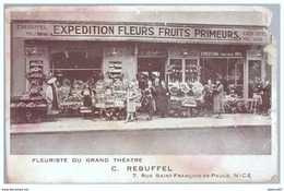 06 - Nice - C. Rebuffel - Fleuriste Du Grand Théâtre -  La Boutique, 7 Rue Saint-François-de-Paul - Artigianato