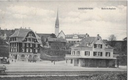 DEGERSHEIM → Belebter Bahnhofplatz Mit Dem Bahnhofsgebäude & Dem Hotel Bahnhof, Ca.1910 - Degersheim