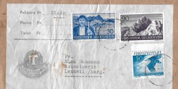 LIECHTENSTEIN → Paketausschnitt Mit Mischfrankatur 1937-1939 ►SBK 132, 136, F20z◄ - Storia Postale