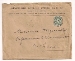 BRIEF LETTRE COB 30 10c BRUXELLES 1882 - 1869-1883 Léopold II