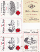 Etiquettes Côtes De Bergerac - Côtes De Castillon - Montagne St-Emilion - Bergerac