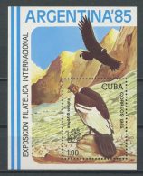CUBA 1985 Bloc N° 89 ** Neufs MNH Superbes Cote 6 € Faune Vulture Gryphus Birds Fauna Oiseaux Animaux Expo Buenos Aires - Blocs-feuillets