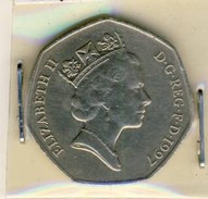 PIECE MONNAIE 50 PENCE 1997 ELISABETH - 50 Pence