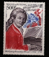 Wallis & Futuna 1991 N° PA 172 ** Wolfgang Amadeus Mozart, Piano, Musique, Compositeur, Portée Partition Noces De Figaro - Ungebraucht