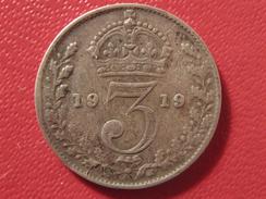 Grande-Bretagne - UK - 3 Pence 1919 5652 - F. 3 Pence