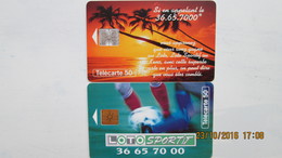 2 TELECARTES LA FRANCAISE DES JEUX LOTO  SPORTIF - Games