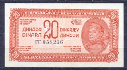 Yugoslavia  - 1944 - 20 Dinara  --....P51.. - Yugoslavia