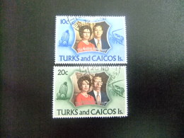 TURKS And CAICOS Islands 1972 NOCES D´ ARGENT De La REINE Yvert N º 297 / 98 º FU - Turks & Caicos