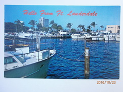 Postcard Pleasure Craft At Anchor At Bahia Mar Fort Lauderdale Florida My Ref B114 - Fort Lauderdale