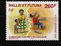 Wallis & Futuna 1996 N° PA 196 ** Santé, Médecine, Alcool, Alcoolisme, Rhum, Tabagisme, Cigarette, Nu, Pleurs, Barbe - Ungebraucht