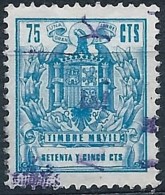 SPAGNA SPAIN FISCAL STAMP 75 CTS, Used - Postage-Revenue Stamps