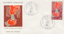 Enveloppe  FDC  1er  Jour  POLYNESIE   Huître  Perliére   Bijoux En Nacre   1970 - FDC
