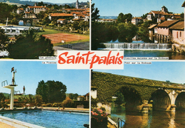 Pays Basque - Saint-Palais (Pyrénées-atlantiques) Vue Générale, La Piscine, Vieilles Maisons Sur La Bidouze, Pont - Saint Palais