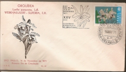 Brazil & FDC  Brazilian Society Of Orquidófilos,Laelia Purpurata,Werkhaeuserll Superb Performance, São Paulo, 1971  (969 - FDC