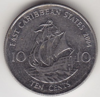 @Y@    10 Cent  East Caribbean State 2004     (3275)  XF+  Sailingship - Caribe Oriental (Estados Del)