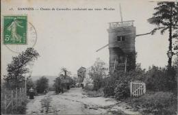 CPA Moulin à Vent Circulé Sannois - Moulins à Vent