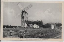 CPA Moulin à Vent Circulé Saint Jean De Monts - Windmills