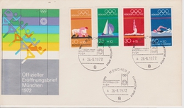 FDC ALLEMAGNE  JEUX OLYMPIQUES  DE MUNICH 1972 - Summer 1972: Munich