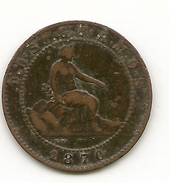 Gobierno Provisional  2 Céntimos  1870   NL477 - Monedas Provinciales