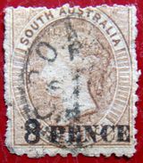 SOUTH AUSTRALIA 1876 8d Ovpt.on  9d Queen Victoria USED Scott71 CV$12 - Used Stamps