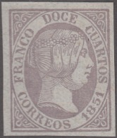 FAC-2 ESPAÑA SPAIN. SEGUI OLD FACSIMILE REPRODUCTION. ISABEL II. 1851 12 ¼. - Essais & Réimpressions