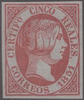 FAC-13 ESPAÑA SPAIN. SEGUI OLD FACSIMILE REPRODUCTION. ISABEL II. 1851 5r. - Essais & Réimpressions