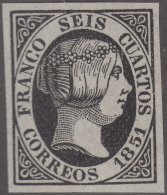 FAC-17 ESPAÑA SPAIN. SEGUI OLD FACSIMILE REPRODUCTION. ISABEL II. 1851 6 ¼ . - Essais & Réimpressions