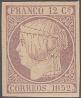 FAC-28 ESPAÑA SPAIN. SEGUI OLD FACSIMILE REPRODUCTION. ISABEL II. 1852 12 ¼ . - Prove & Ristampe