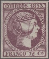 FAC-33 ESPAÑA SPAIN. SEGUI OLD FACSIMILE REPRODUCTION. ISABEL II. 1853 12 ¼. - Proofs & Reprints