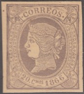 FAC-42 ESPAÑA SPAIN. SEGUI OLD FACSIMILE REPRODUCTION. ISABEL II. 1866 5c. - Prove & Ristampe