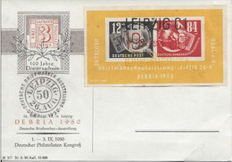 ⭐ Allemagne - Entier Postal - Avec Bloc YT N° 1 Oblitéré De Berlin - 1950 ⭐ - Blocs