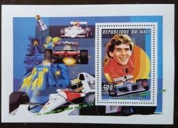 MALI Automobiles, Voitures, Cars, Coches, AYRTON SENNA Yvert : Bloc De Luxe N°757 ** MNH - Cars