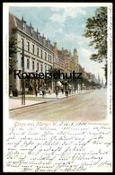 ALTE POSTKARTE GRUSS AUS HERNE IN WESTFALEN 1900 BAHNHOFSTRASSE GESCHÄFT Ansichtskarte Postcard Cpa AK - Herne