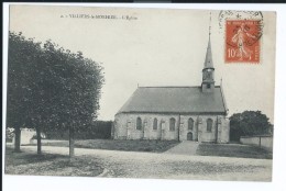 1178 - Villiers Le Morhier 2 L'Eglise Eglise - Semeuse 10c - Circulée Pour Paris Monnié 1916 - Saint-Pons-de-Mauchiens