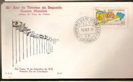 Brazil & FDC XXV Anniversary End Of World War II, São Paulo 1970 (940) - FDC