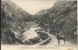 ITXASSOU , La Route Du Pas De Roland , CPA ANIMEE - Itxassou