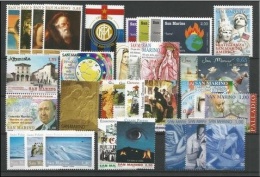 SAN MARINO - 2008 - Annata Completa - 33 Valori - Year Complete ** MNH/VF - Full Years