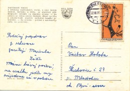 K9681 - Czechoslovakia (1966) Roznov Pod Radhostem (postcard: Vsetinsko) Tariff: 30 H (stamp: Naprstek Museum In Prague) - Indios Americanas