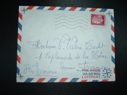 LETTRE PAR AVION TP MARIANNE DE CHEFFER 0,40 Surchargé 20f CFA OBL.MEC.22-1-1969 ST PIERRE (974 REUNION) - 1967-1970 Marianne Van Cheffer