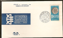 Brazil & FDC VIII Pan American Conference Of Armies, Minas Gerais 1968 (866) - FDC